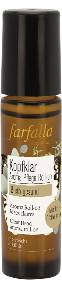Farfalla Roll-on<br>10 ml, Roll-on, bleib gesund Kopfklar Minze