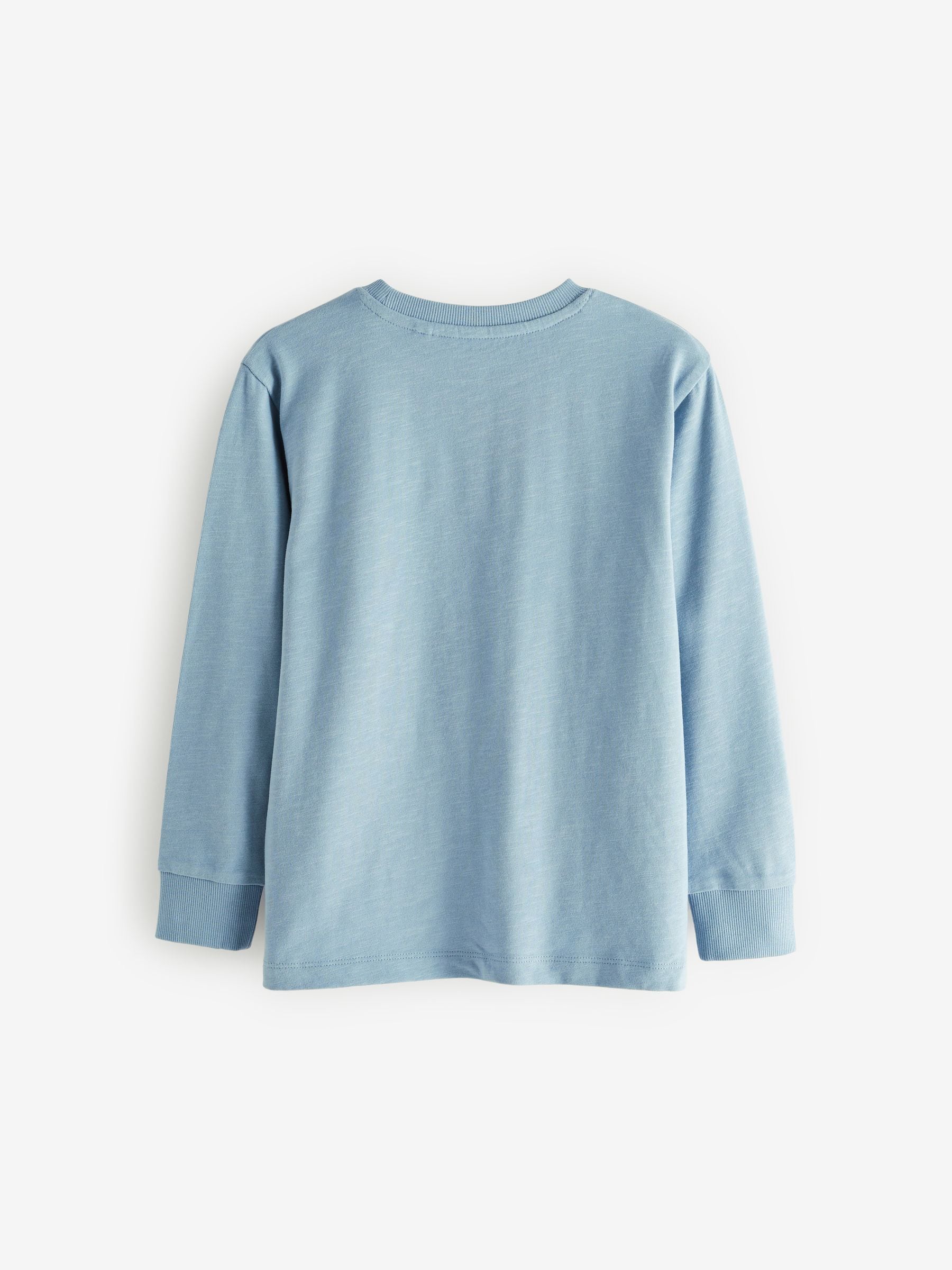 Blauw - Verpakking van 4 zachte T-shirts met lange mouwen (3-16jr)