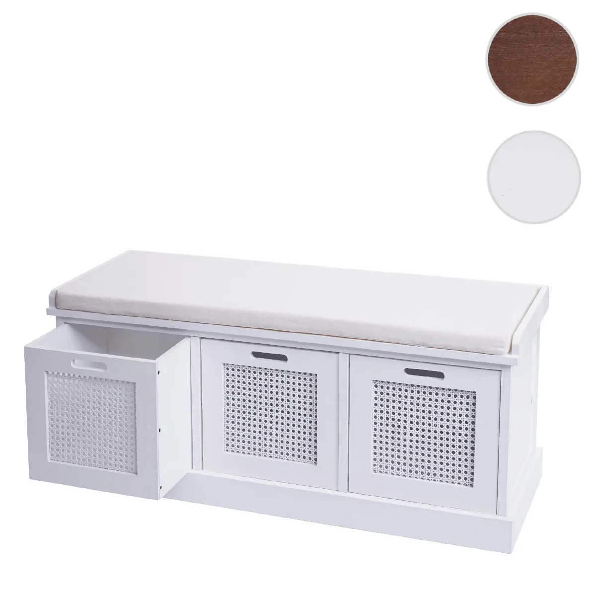 Mendler Banc Vestiaire HWC-J49 Blanc