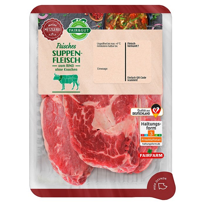 · FAIR&GUT · Suppenfleisch vom Rind 500 g