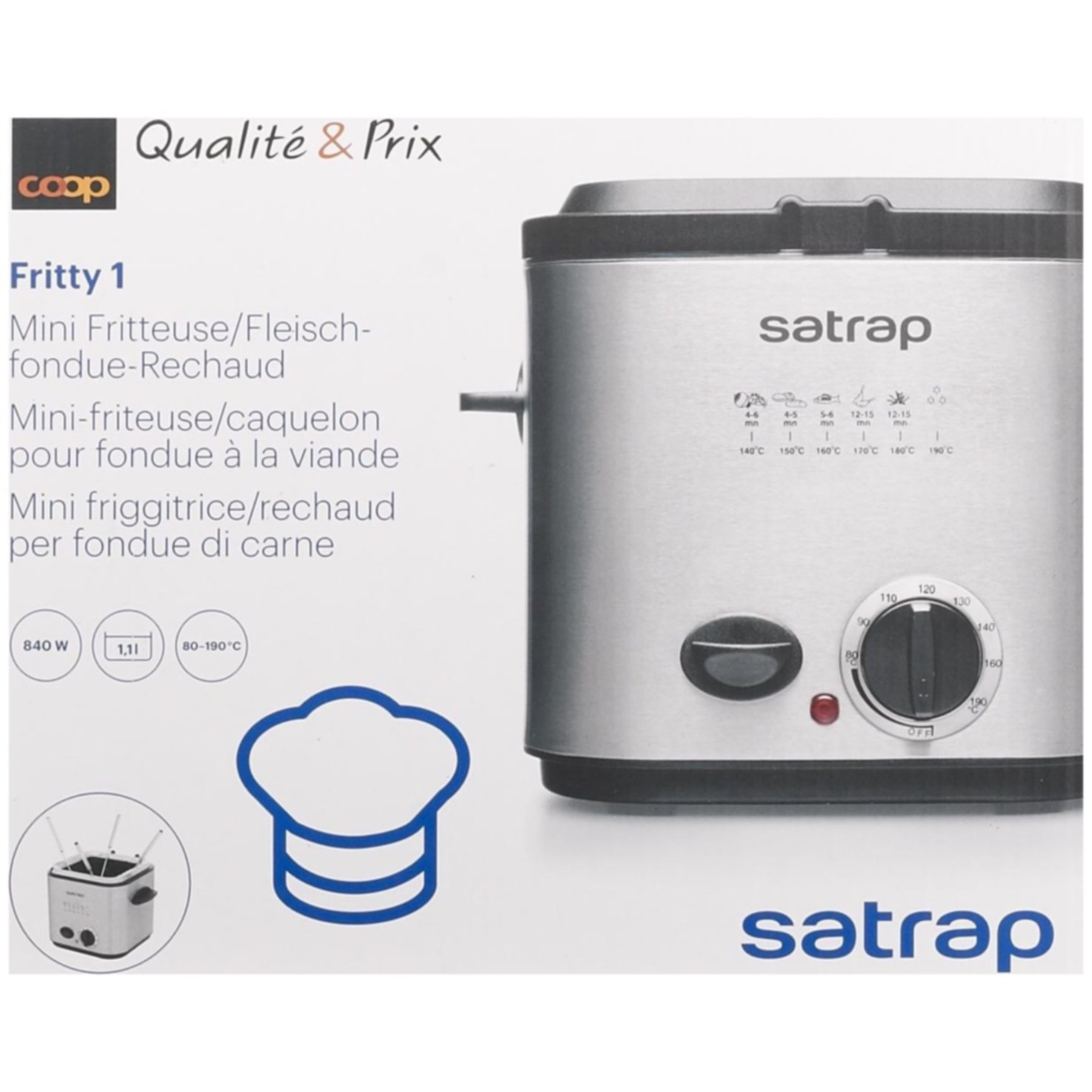 satrap Fritty1 Mini-Fritteuse oder Fleischfondue-Rechaud