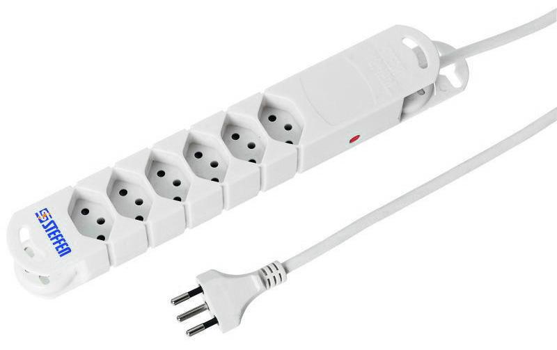 Steckdosenleiste STEBA VARIABL 6x T13 5 mSteckdosenleiste, Weiss