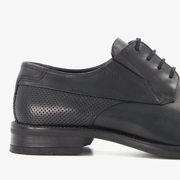 Van Beers leren heren veterschoenen zwart