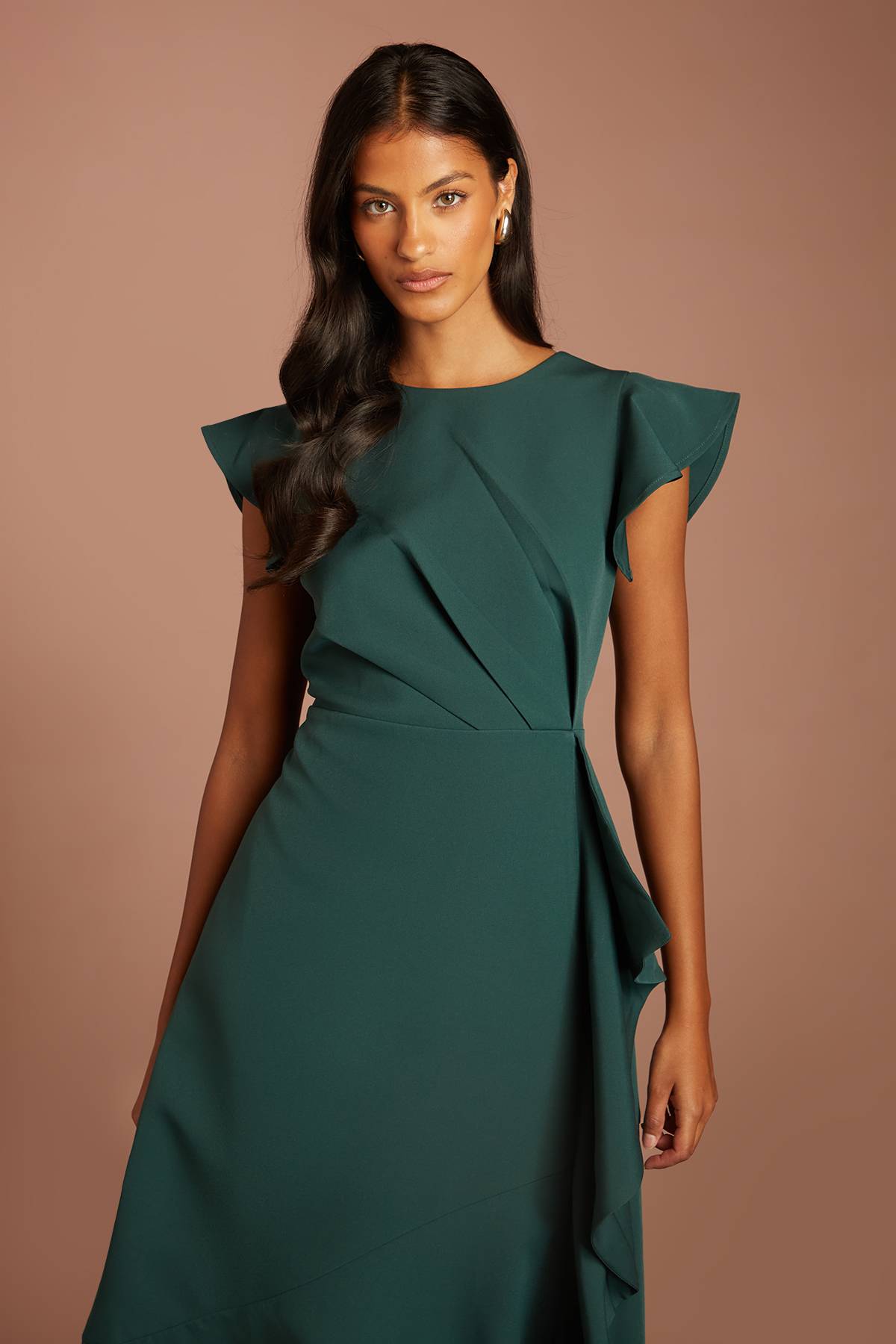 Coast Robe Midi À Volants Petite Taille