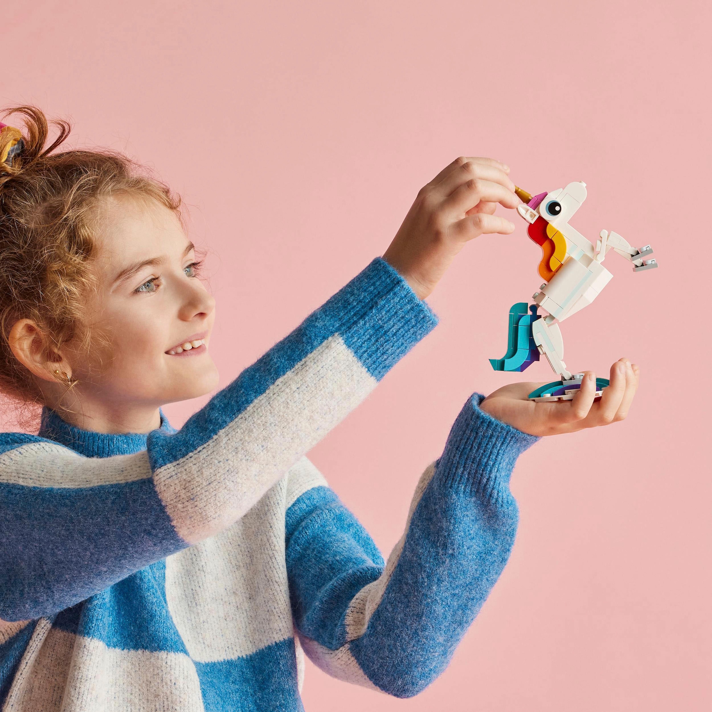 LEGO® Konstruktionsspielsteine »Magisches Einhorn (31140), LEGO® Creator 3in1«