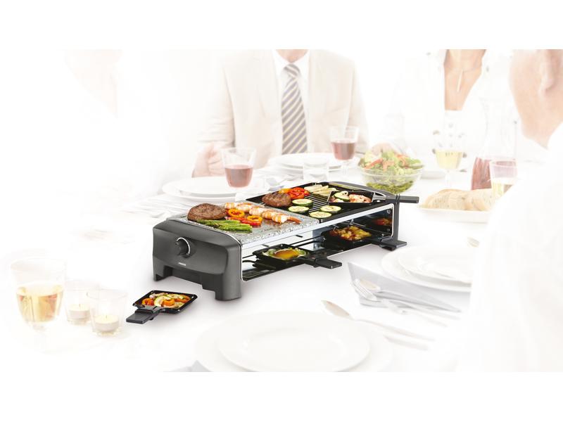Princess Racletteofen für 8 Personen 3 in 1 Gerät Raclette, Steingrill und Grill