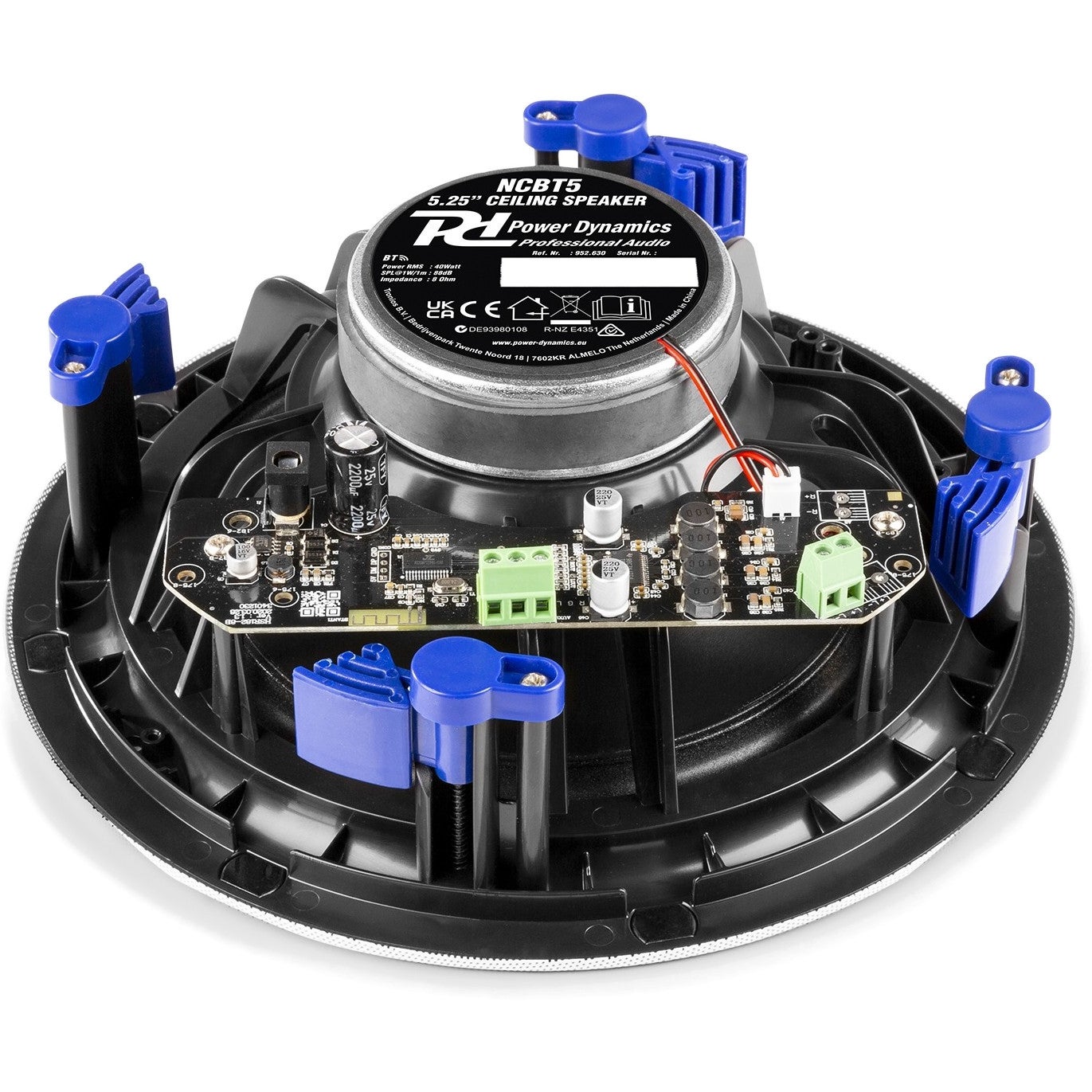 Power Dynamics NCBT5 actieve plafondluidsprekerset met Bluetooth, 5.25 inch