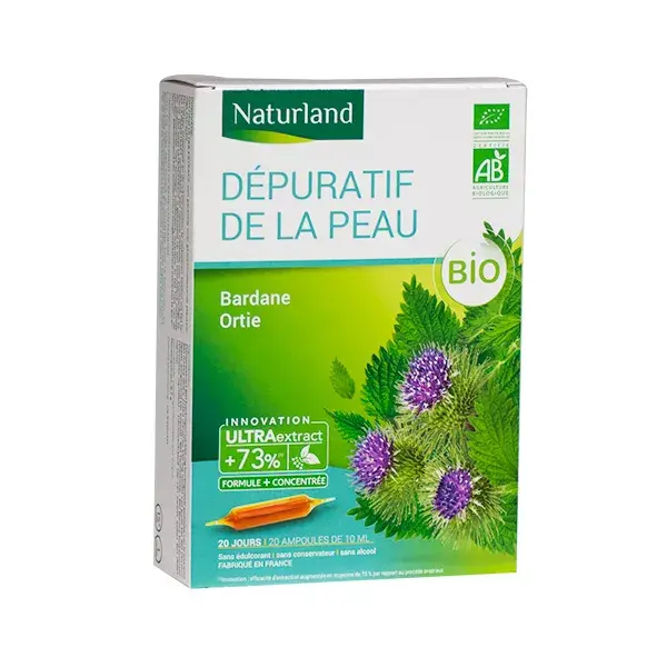 Tratamento Purificante Orgânico para a Pele Naturland, 20 ampolas