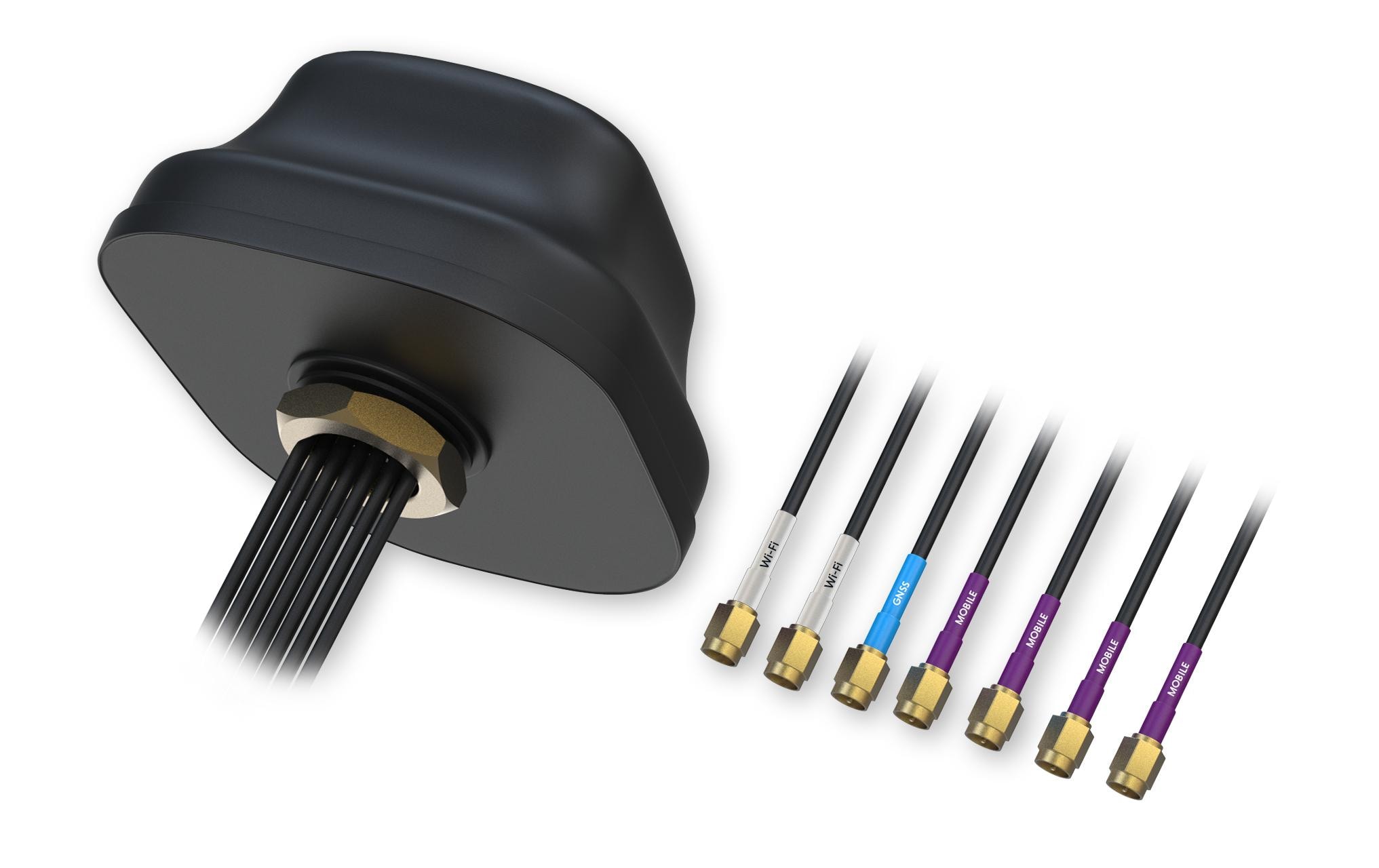 LTE/WLAN/GPS-Antenne PR1KC640 SMA 4 dBi Richtstrahl<br>5G Combo MIMO Mobile/GNSS/Wi-Fi Dach-SMA-Antenne
