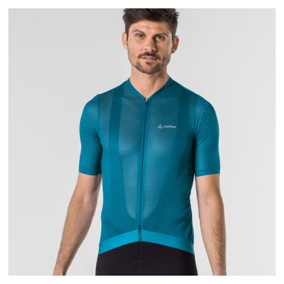 Maillot de vélo Loeffler à manches courtes FZ Cool Air Bleu Corail-Bleu