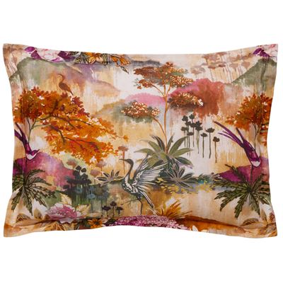 Linge de lit motif jardin d'Asie