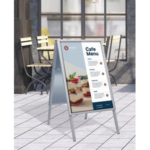 Panneau trottoir, imperméable, A1, argent