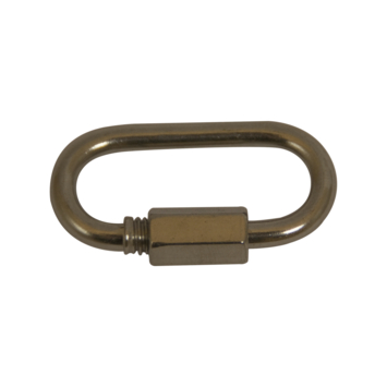 Kettingsluiting met moer RVS 5 mm 2 stuks