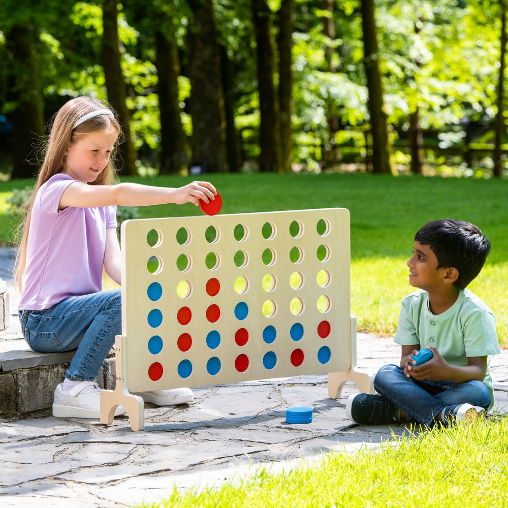 Riesiges 4-Gewinnt-Holzpuzzle