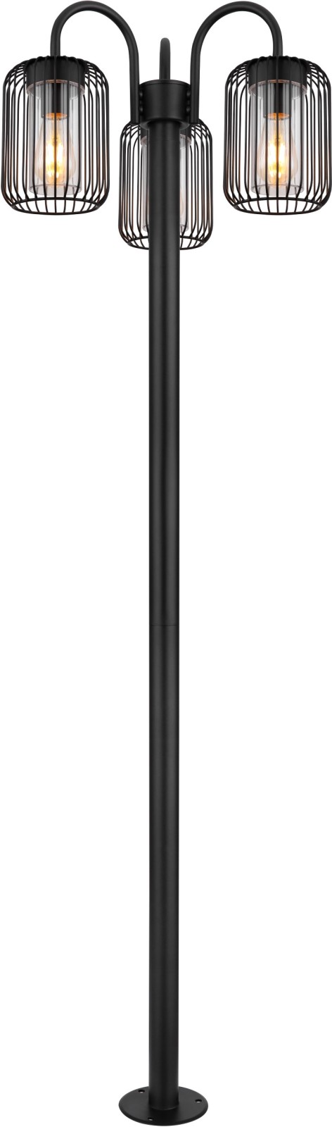 Außenleuchte - schwarz matt - 180 cm hoch