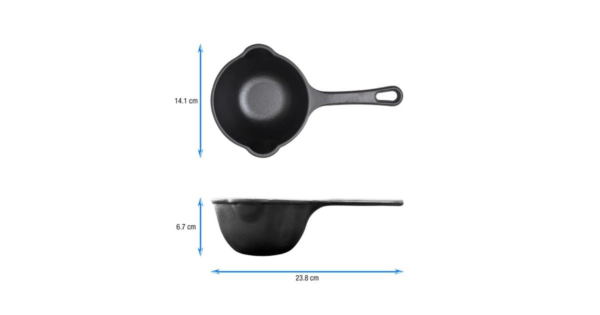 VictoriaSauspot 0,4 liter, Seasoned kookpan  (Zwart, Color packaging)