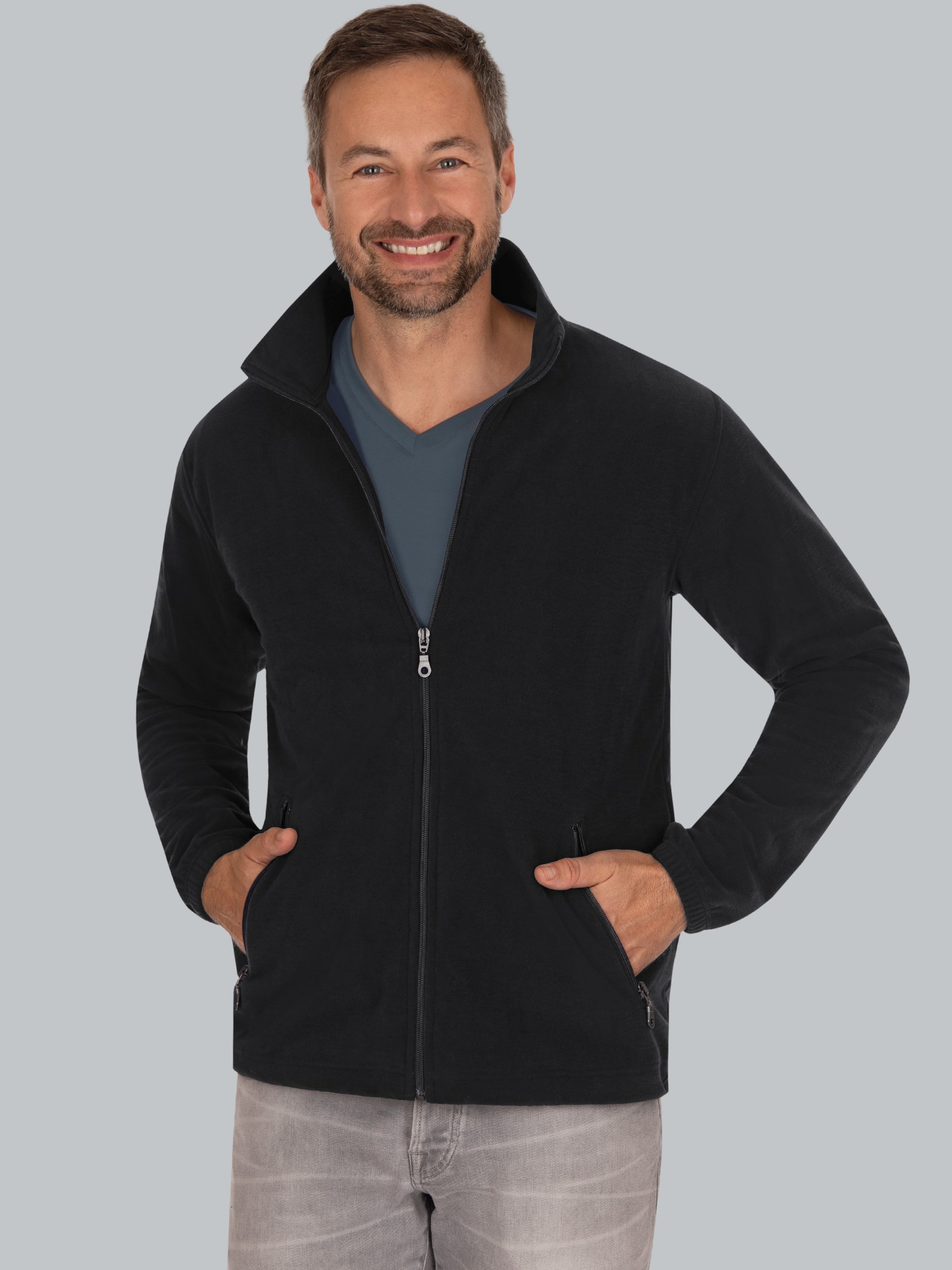 Fleecejacke Schwarz