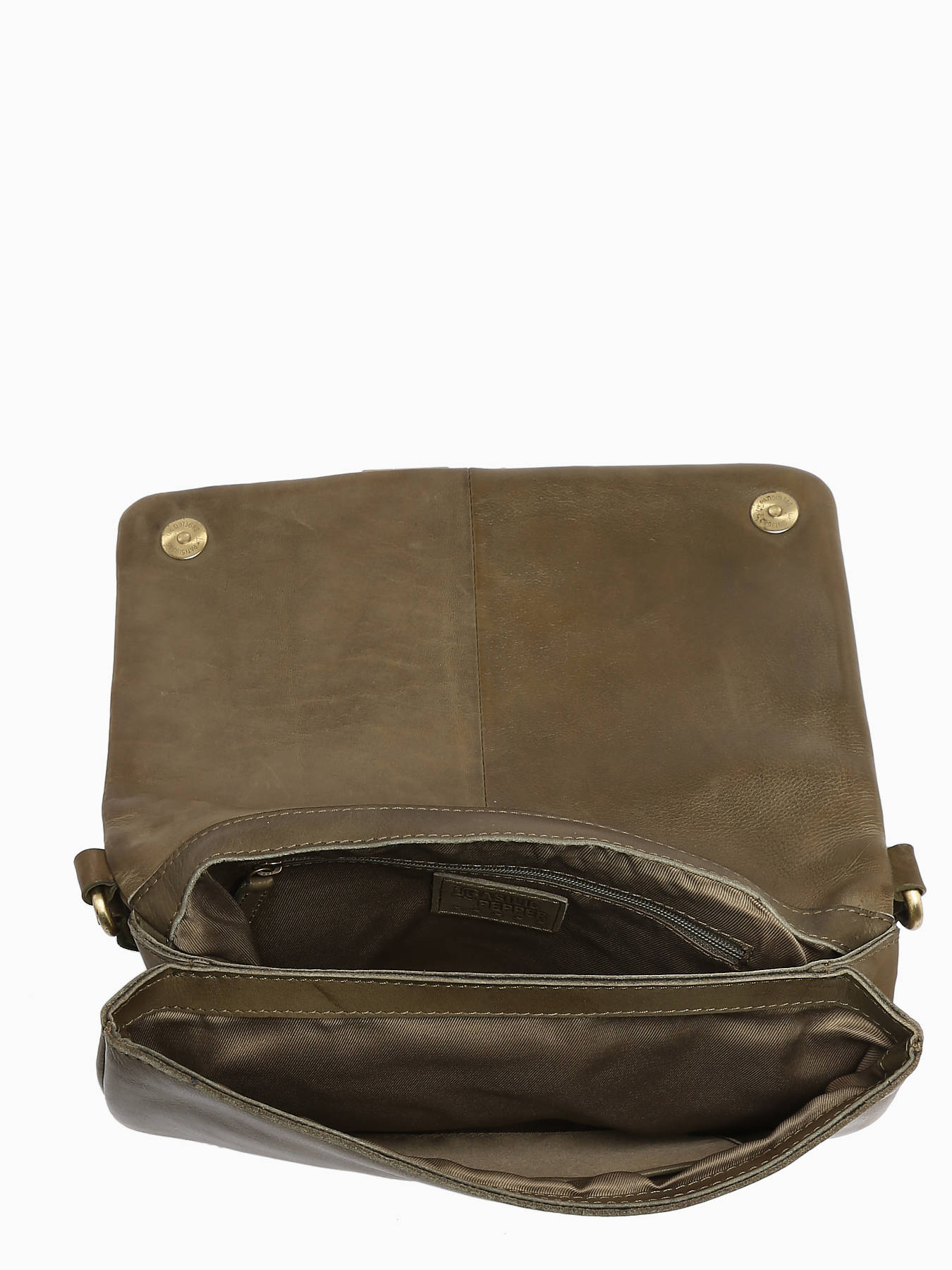 Sac bandoulire Boston cuir BASILIC PEPPER