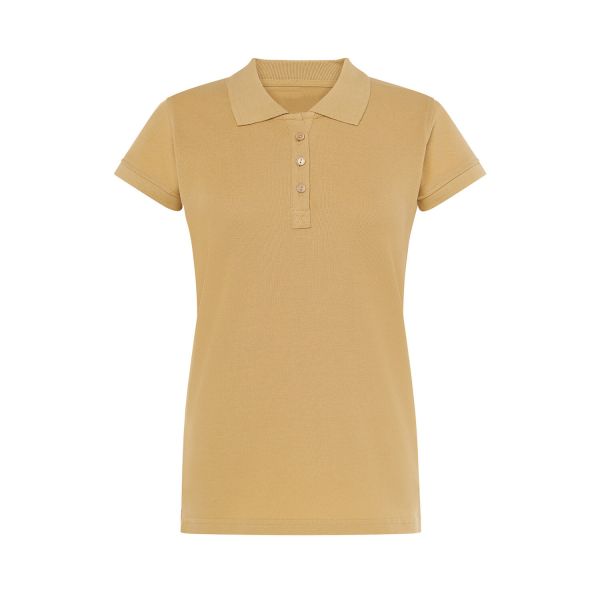 FYL Polo Regular 100% Algodão Mulher Areia L - POPOL457