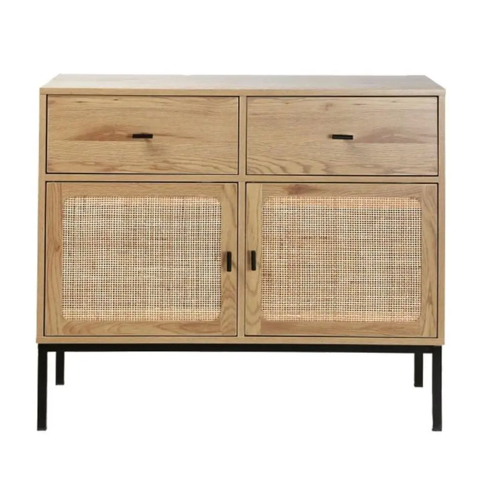 CALICOSY - Dressoir JAYA - Licht hout - 79x90x39 cm