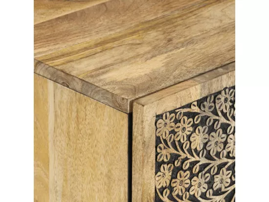 Ensemble de meubles de salle de bain 3 pcs bois manguier massif