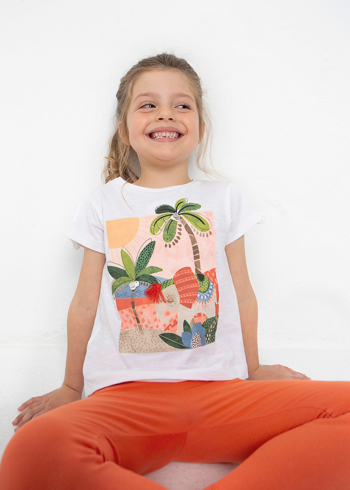 Conjunto de duas peças em algodão sustentável para meninas