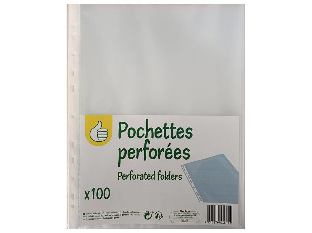 BOLSA CATÁLOGO POLEGAR 35 MICRONS A4 100 UNIDADES