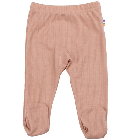 Joha Leggings m. Fuß - Wolle/Seide - Pfirsich