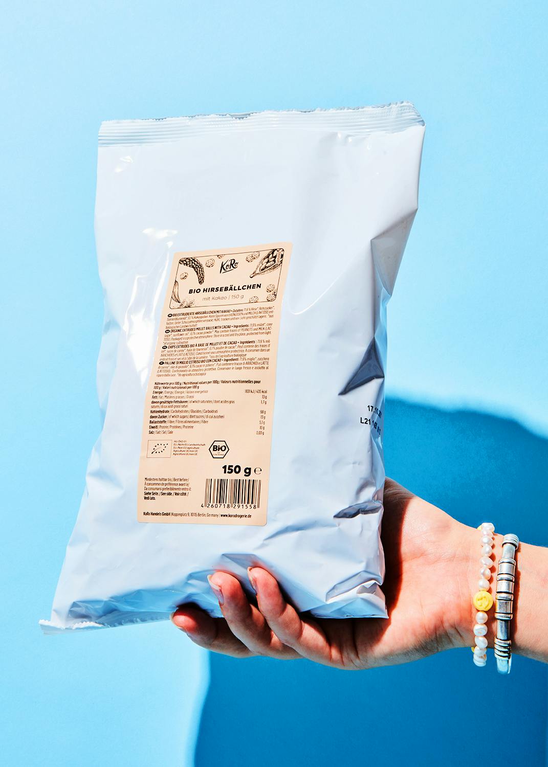 Bio Hirsebällchen mit Kakao 150 g
