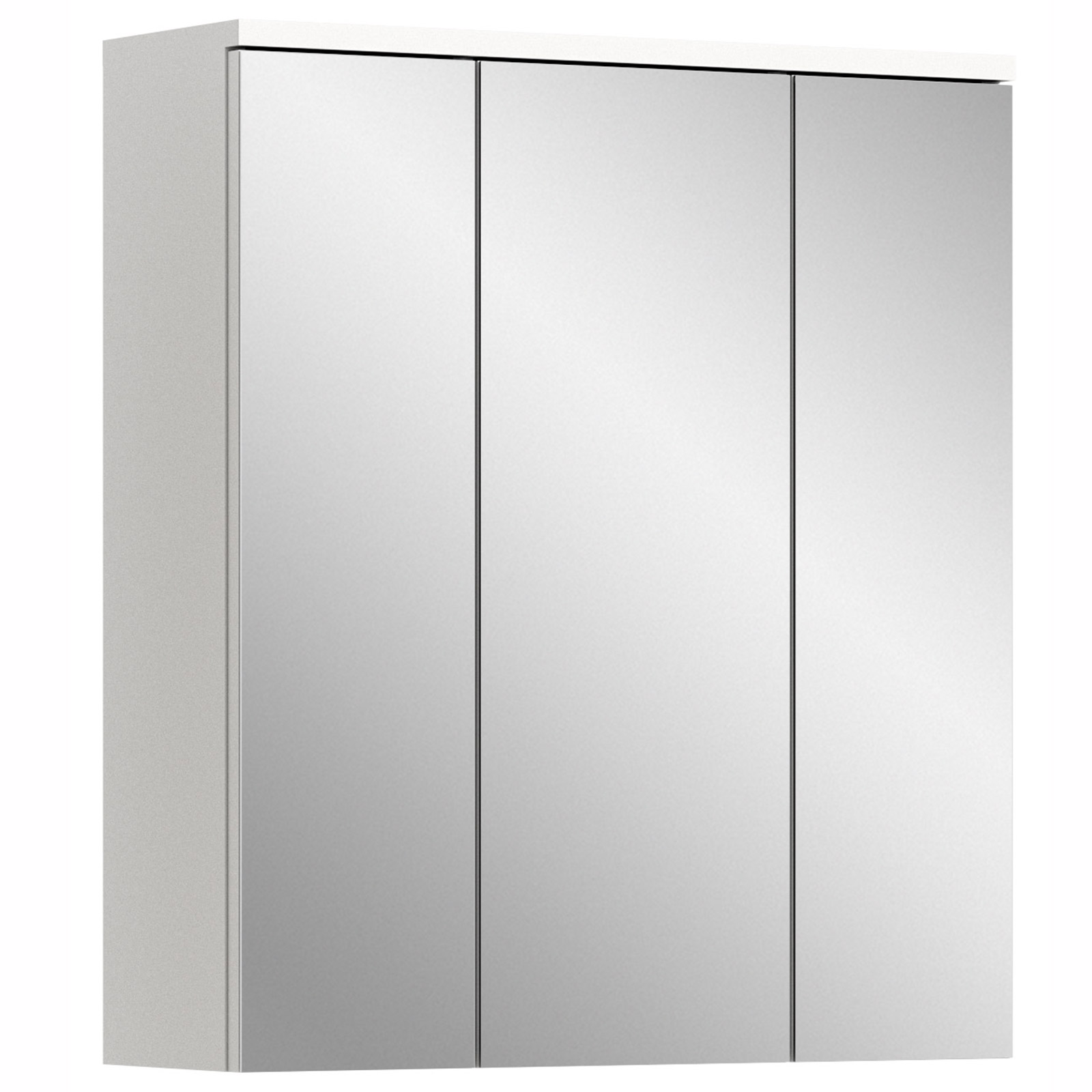 Spiegelschrank HILTON - weiß Hochglanz - 63 cm breit