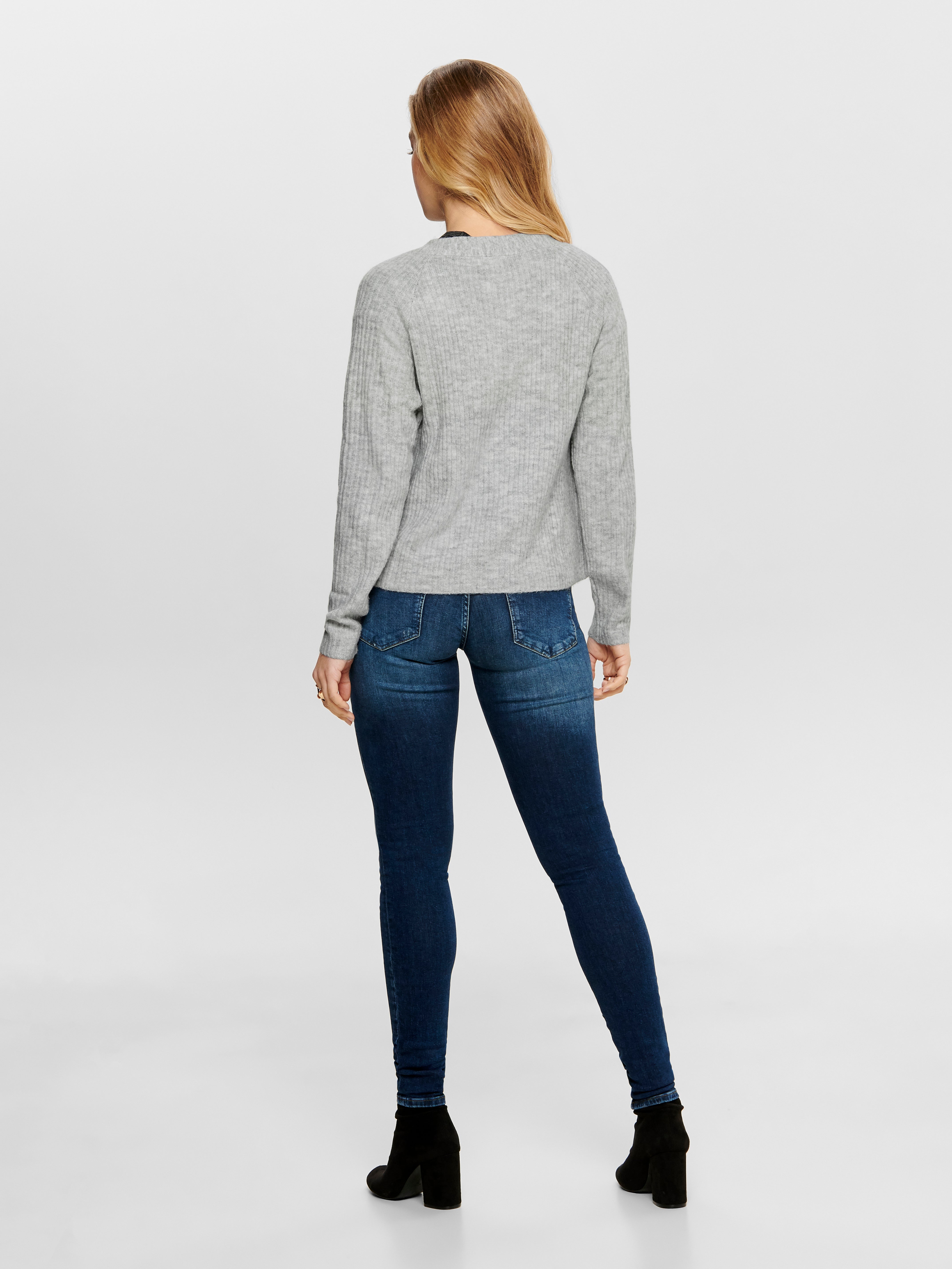 ONLCAROL Strickjacke Light Grey Melange