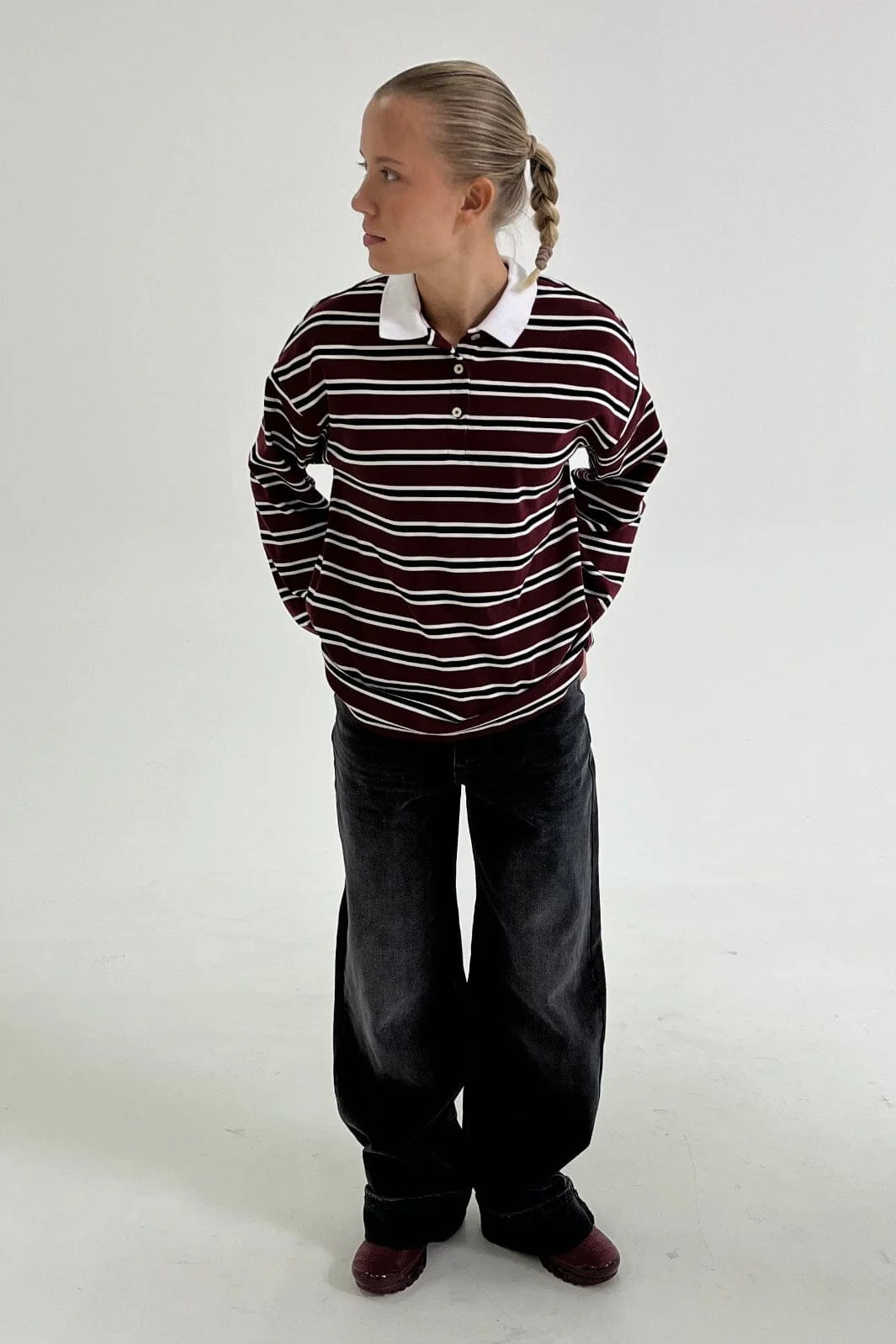 Only Onllara L/S Stripe Polo Ub Swt