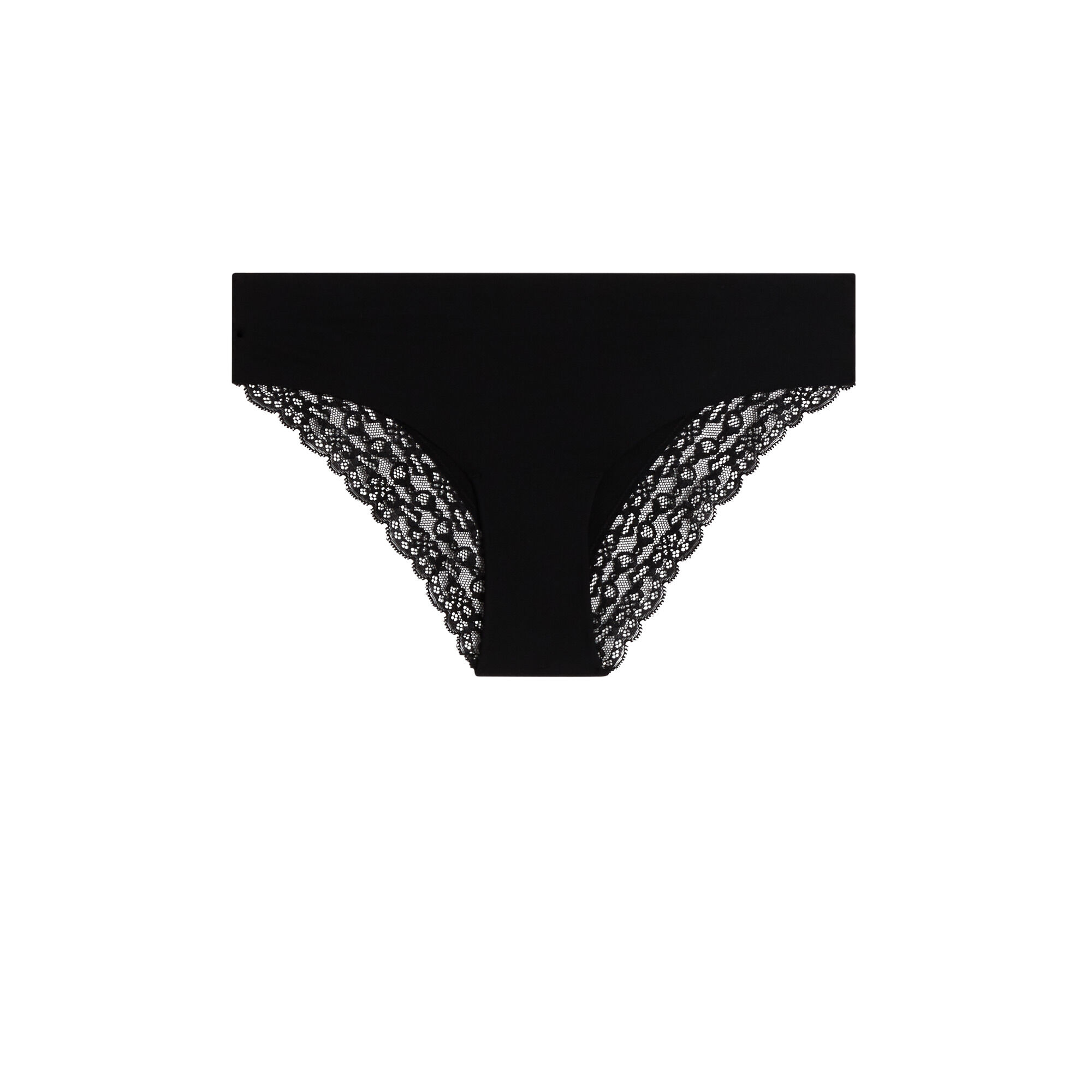 Culotte en microfibre et dentelle