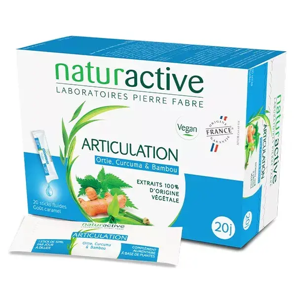 Naturative Suporte Articular Urtiga Cúrcuma Bambu 20 sachês líquidos