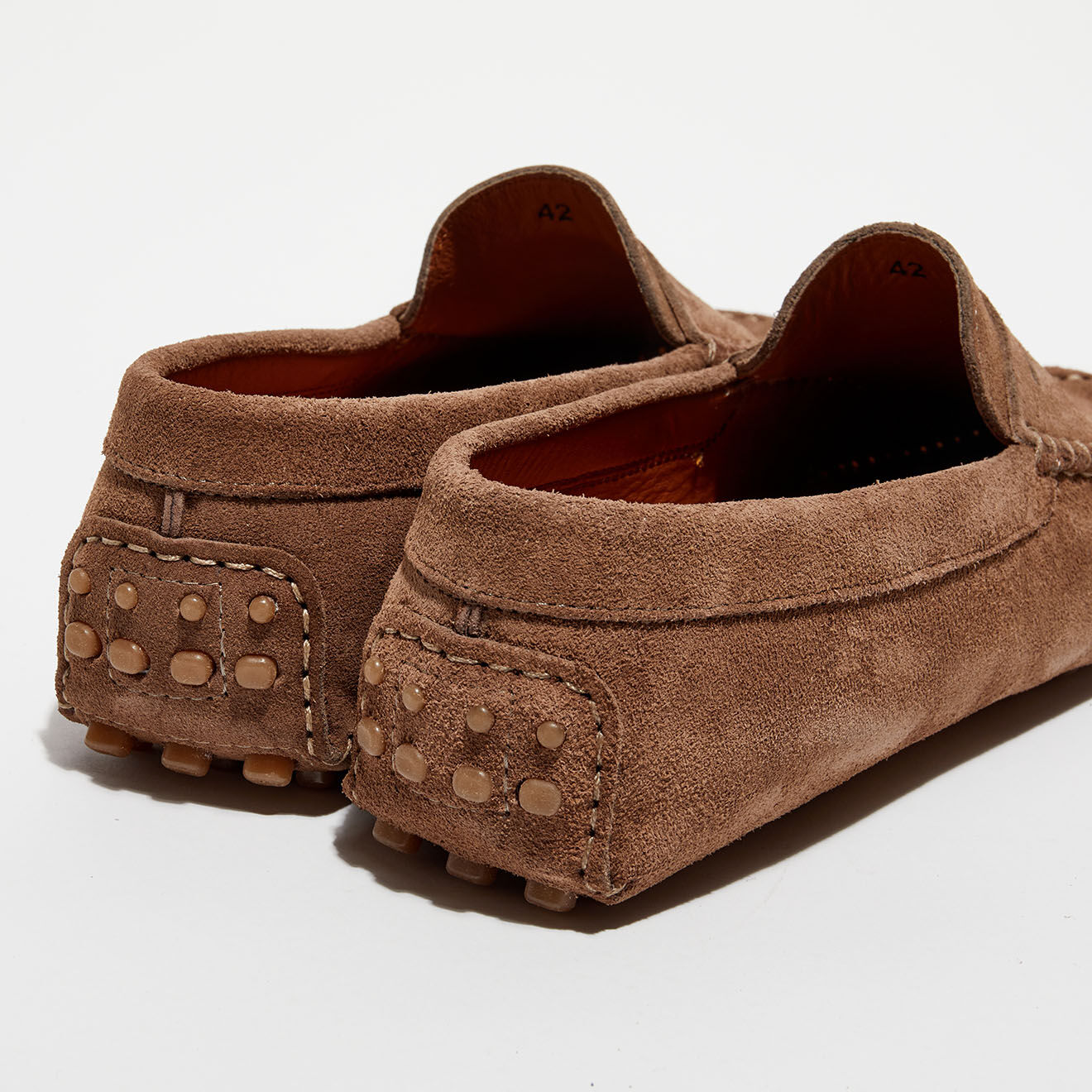 Loafers Mocassins en Velours de Cuir Martin noisettes