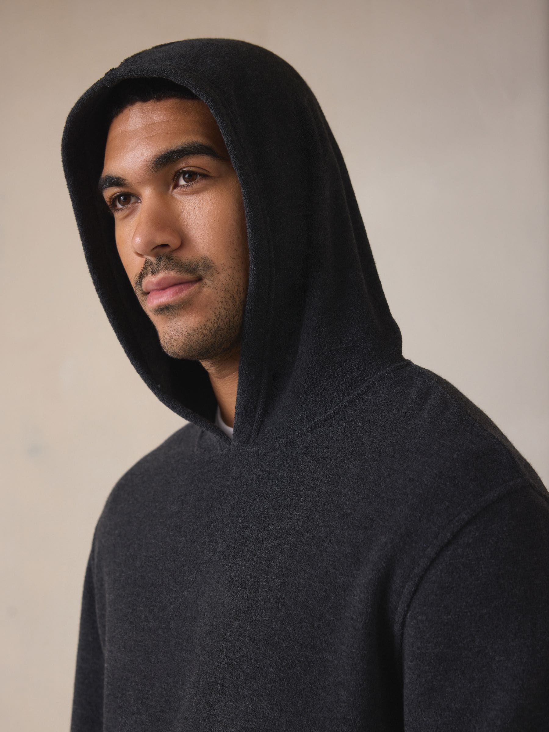 Antraciet - Hooded Towelling Pyjamas Set