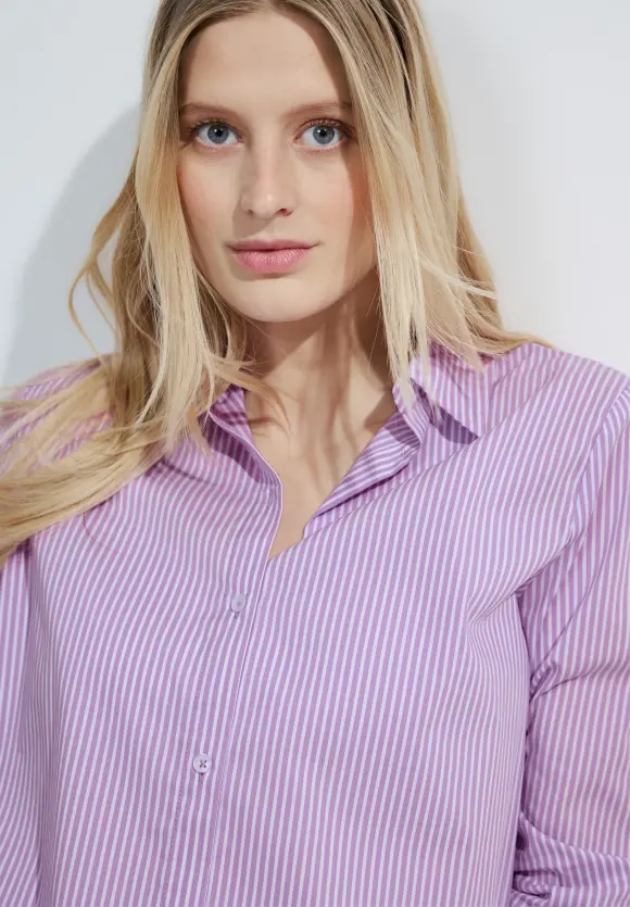 Gestreifte Hemdbluse - sporty lilac