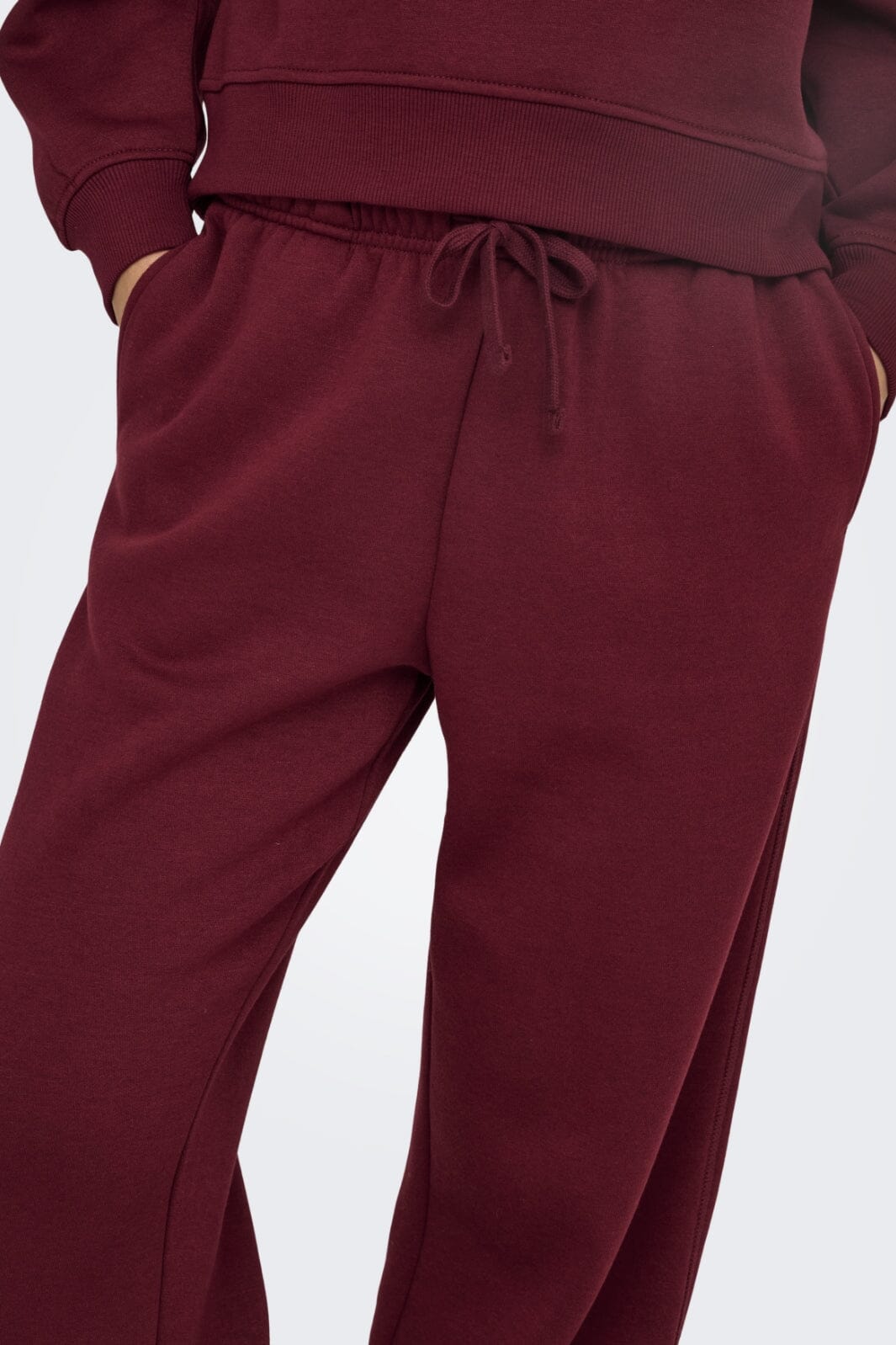 Only Onlbest Wide Pant Swt 4748484 cabernet