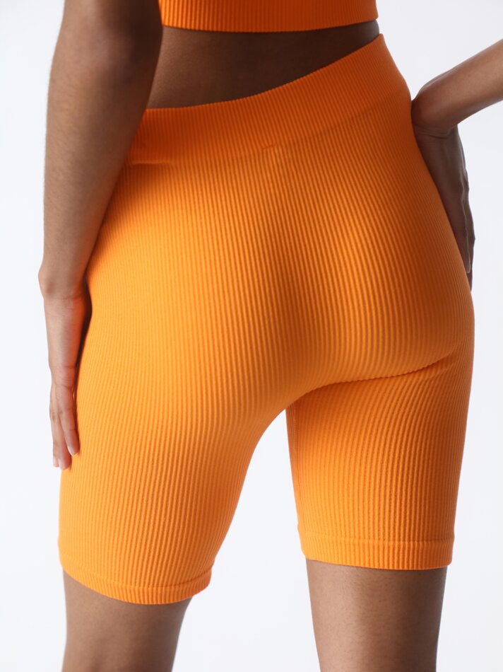 Calça legging de ciclismo sem costura - Laranja