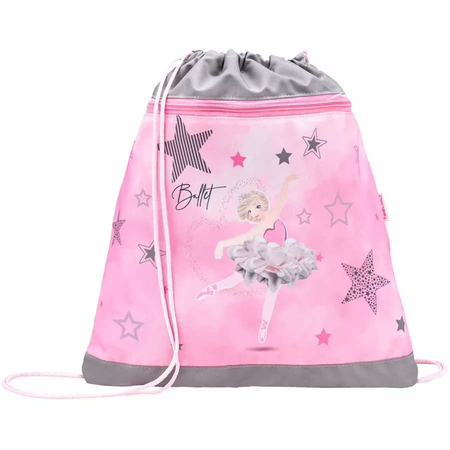 Belmil Schulranzen Mini Fit Schulranzen Set 4-teilig mit Brustgurt Ballet Light Pink