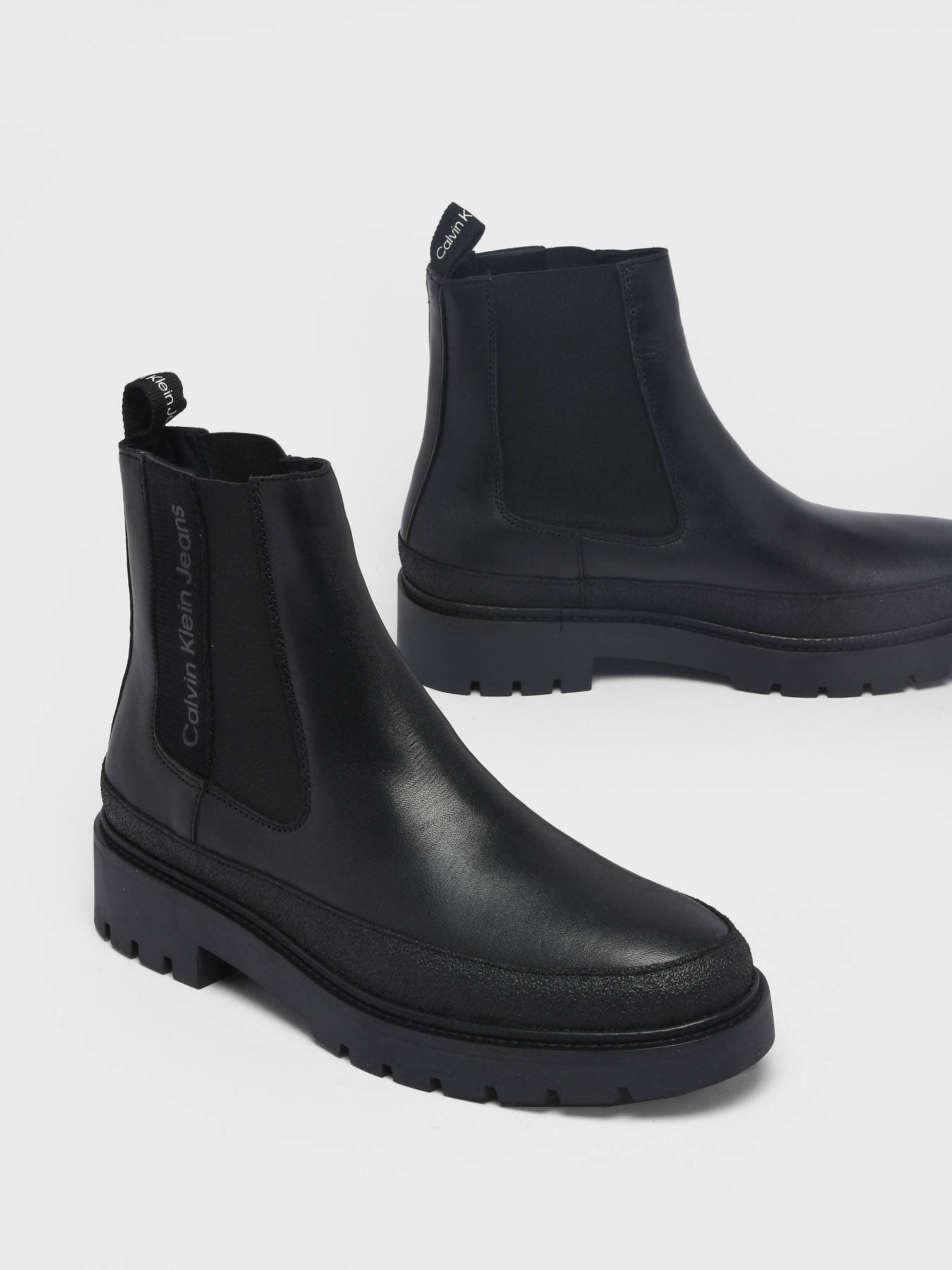 Chelsea boots Combat Mid en cuir CALVIN KLEIN JEANS