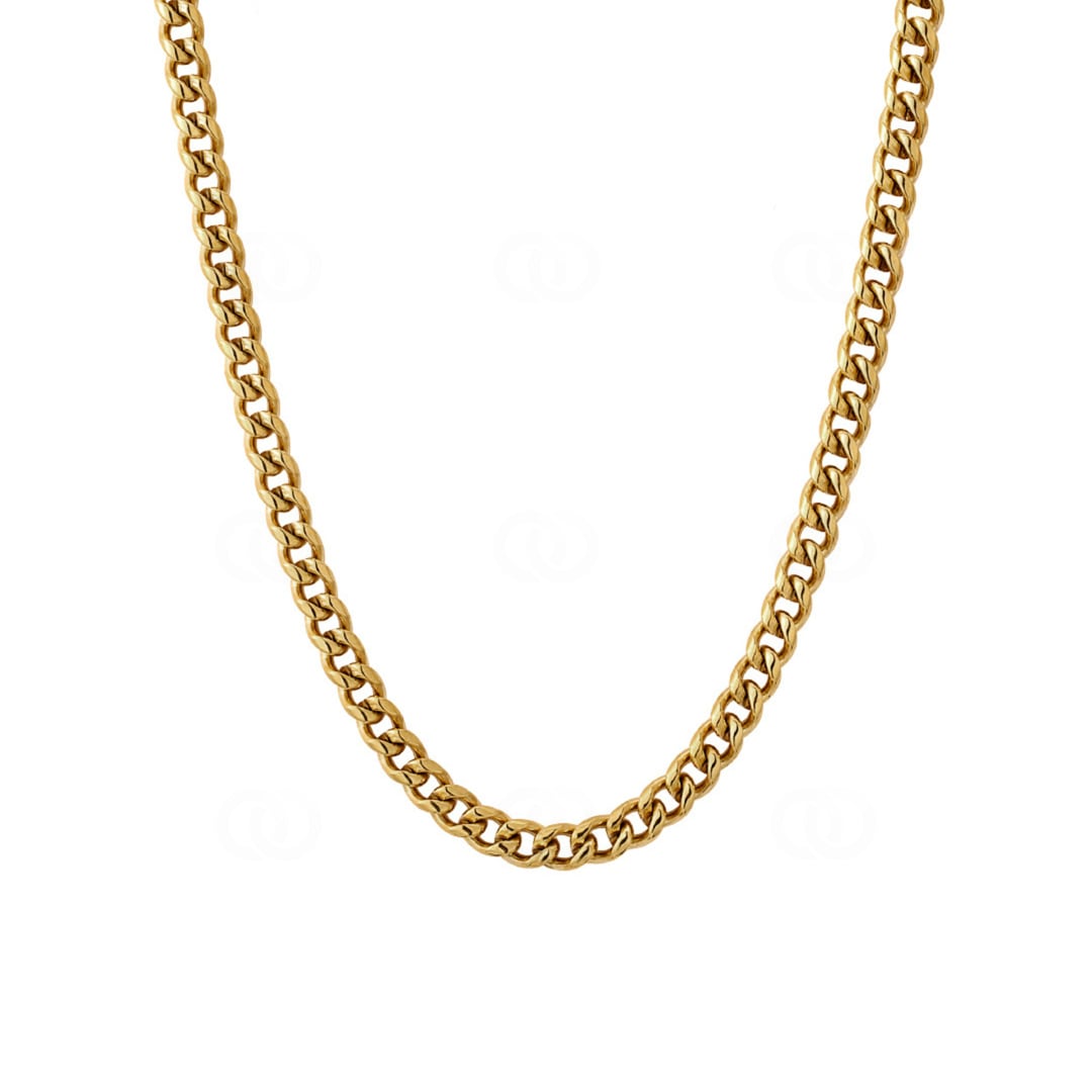 4mm Cuban Link Panzerkette vergoldet