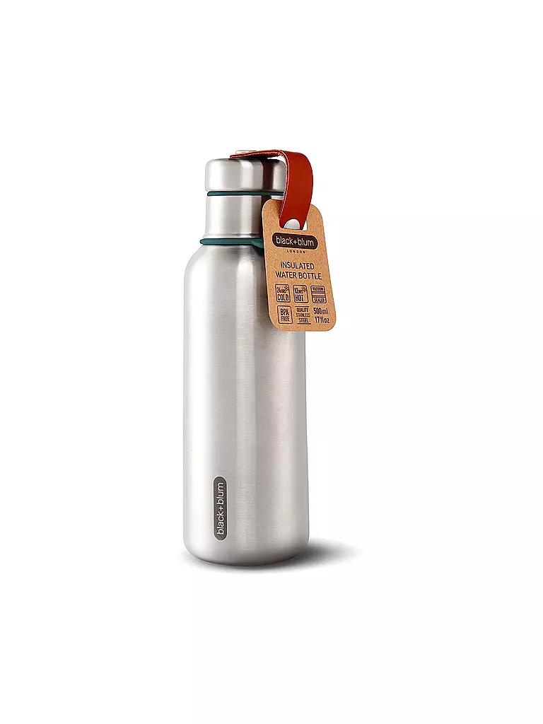 BLACK+BLUM Isolierflasche - Thermosflasche 0,5l Ozean/Edelstah blau