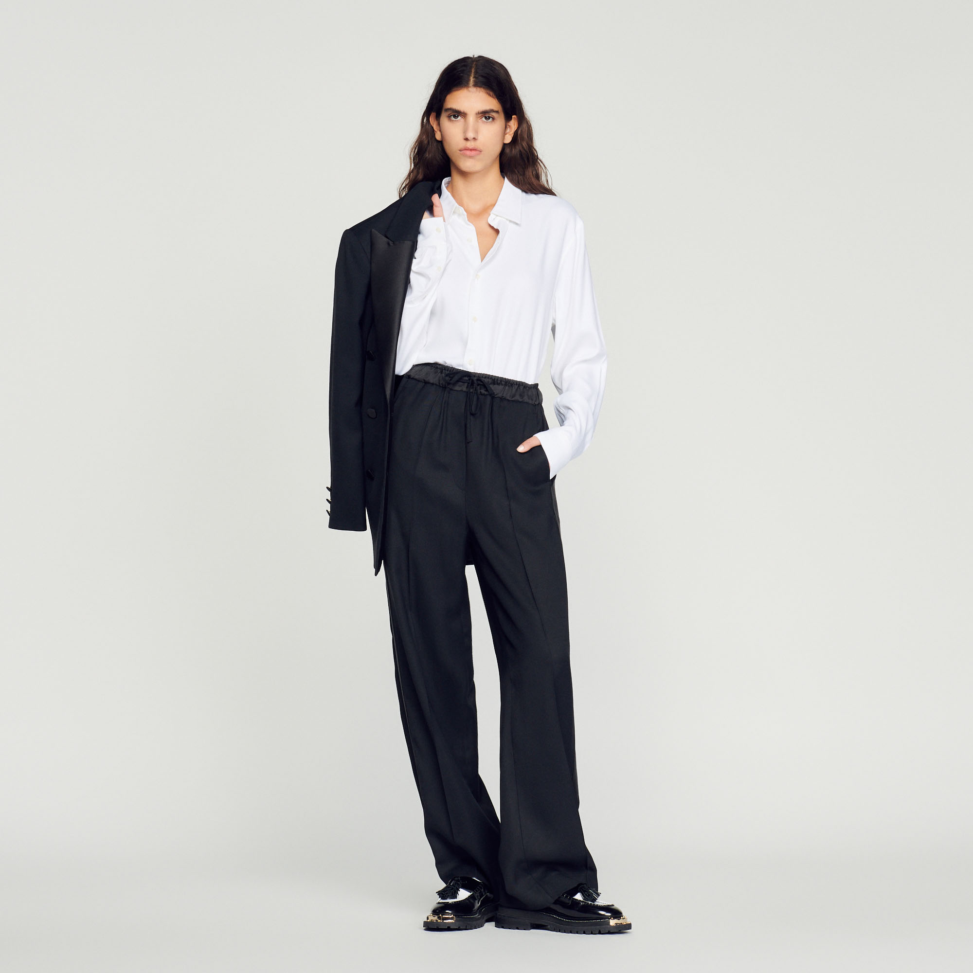 Chemise fluide á manches longues Homme