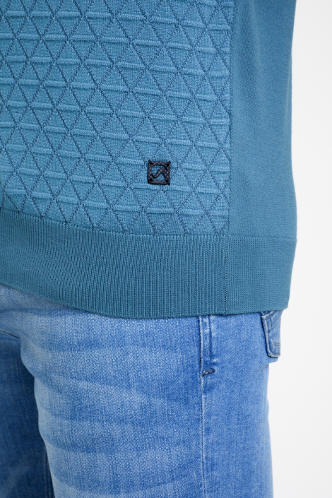 Gabbiano blauwe heren polo