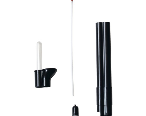 Lafiora kunststof plantenbak 31x31x57 cm antraciet incl. grondbewateringssysteem en waterniveau-indicator