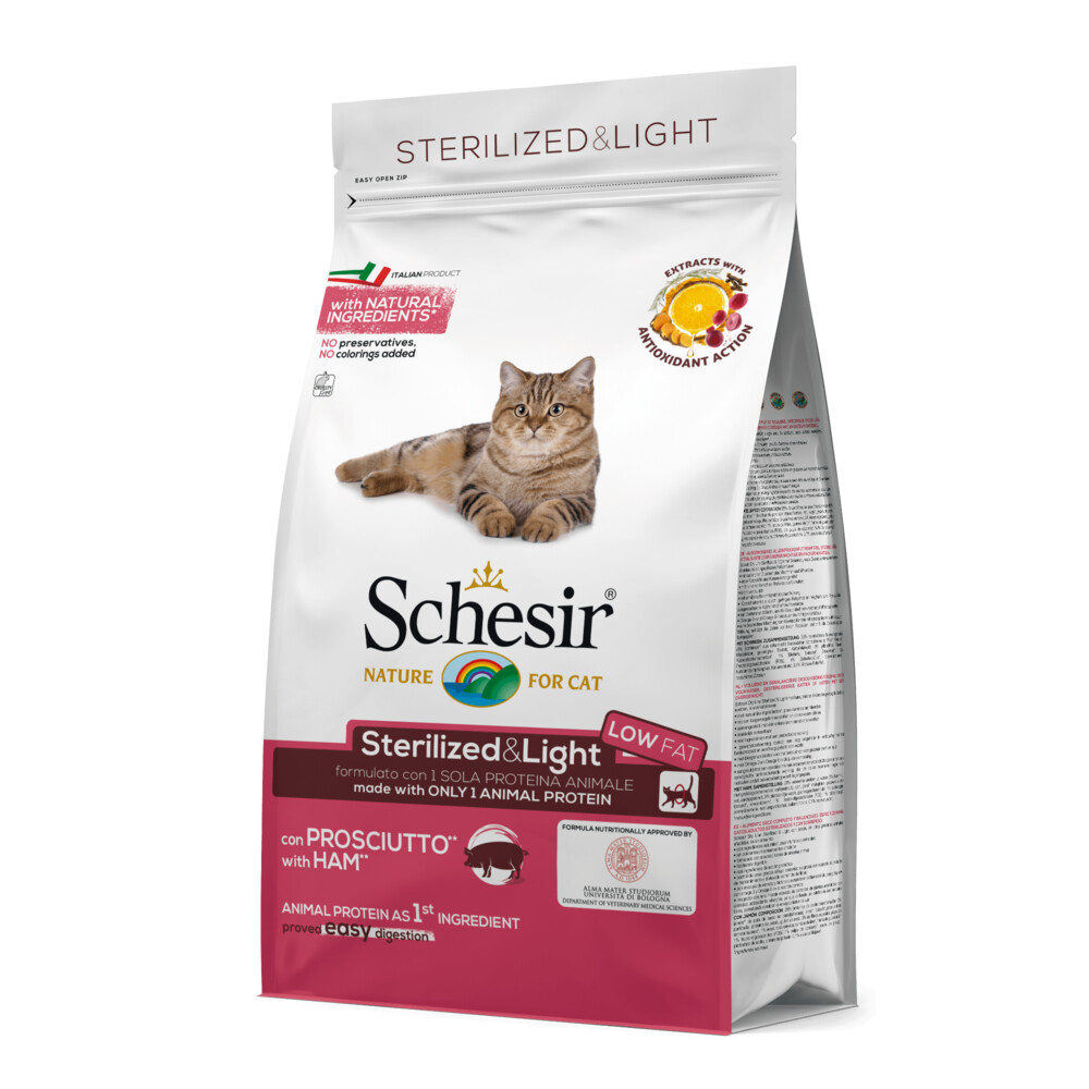Schesir Kattenvoer Dry Sterilized Ham1,5 kg