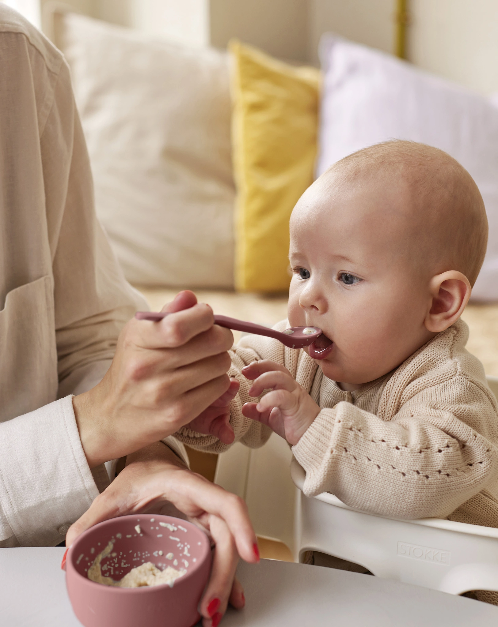 Silikon-Schälchen EVERYDAY BABY - EAT & LEARN 2er Set in rot