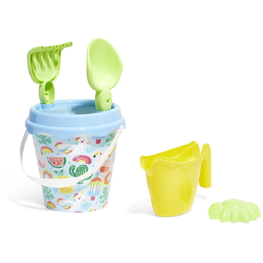 Seau de plage Funcky motif exotique Ø18xH29,5cm
