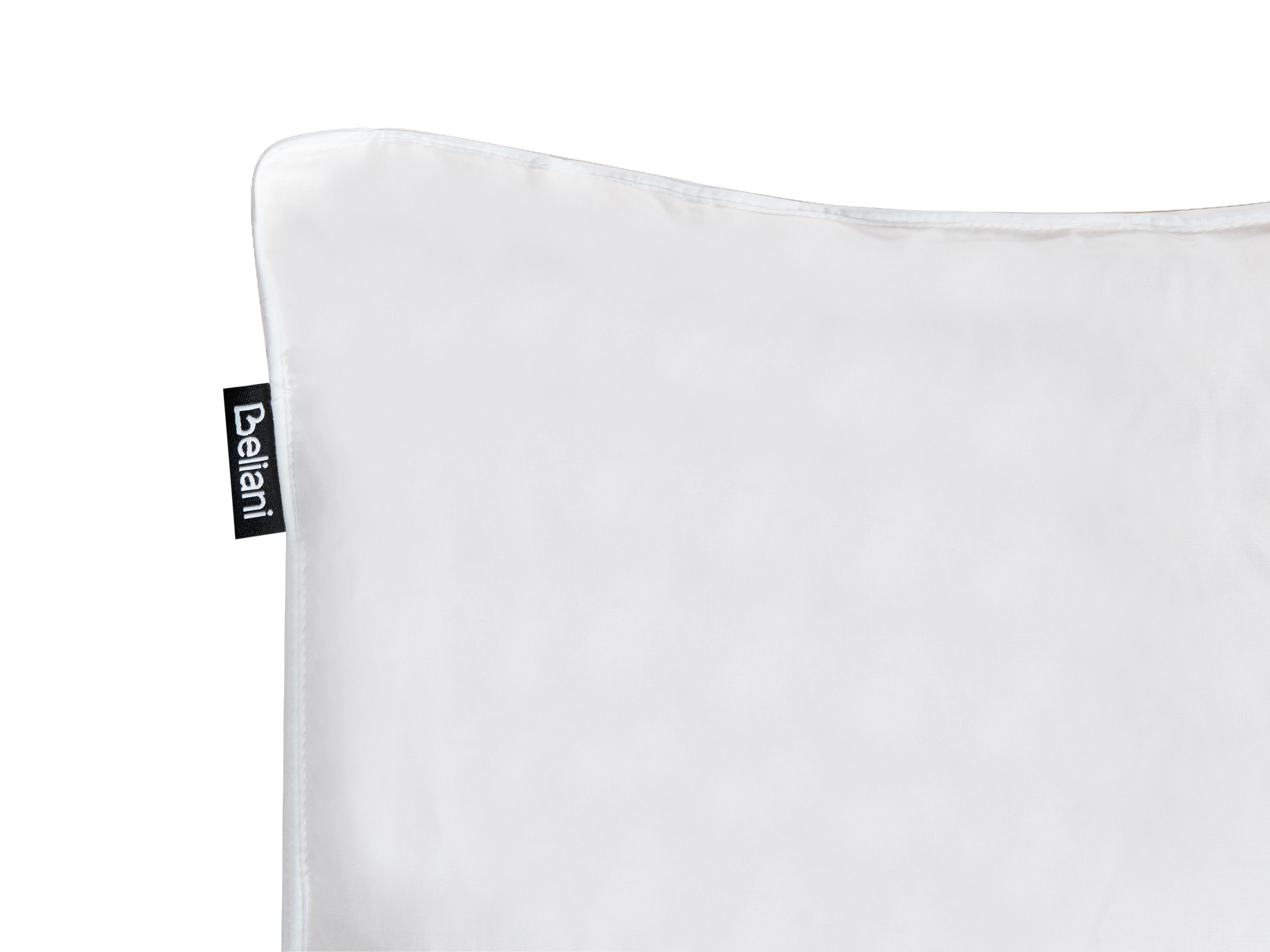 Set van 2 kussens VIHREN Laag Eendenveren en eendendons 40 x 80 cm Wit